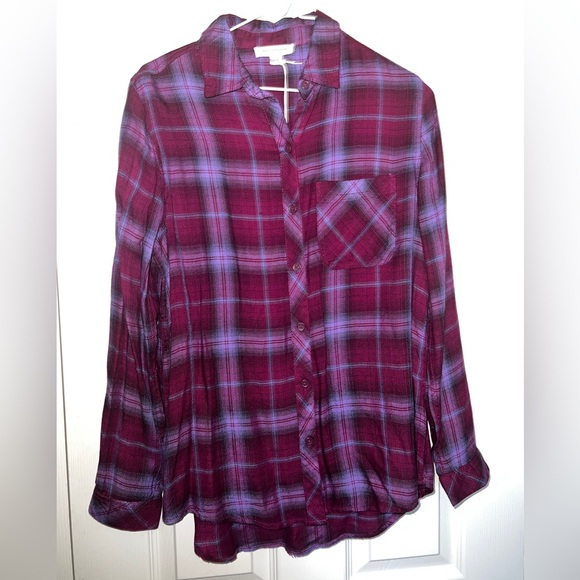 beachlunchlounge Tops - 💜NWT! Beach Lunch Lounge Plaid Shirt